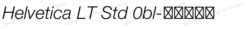 Helvetica LT Std 0bl字体转换